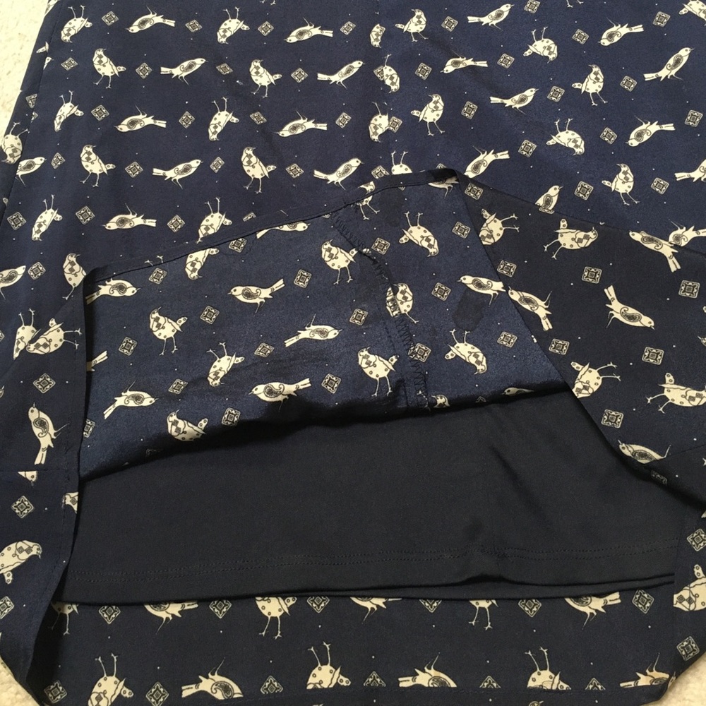 Lily Rose navy blue birds shift dress size  xsmall - Picture 7 of 8